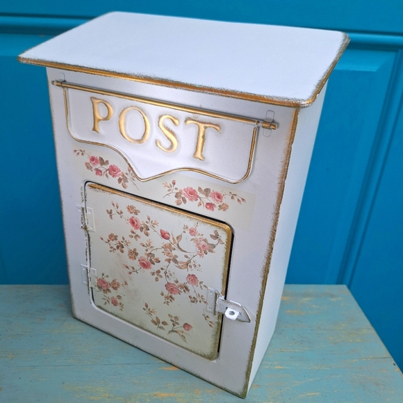 Ashland Vintage Reproduction Metal Mailbox Floral Tea Garden NWT New with Tag - Picture 12 of 13